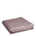 Luxury quilted velvet, dove grey throw by The Vintage Garden Room